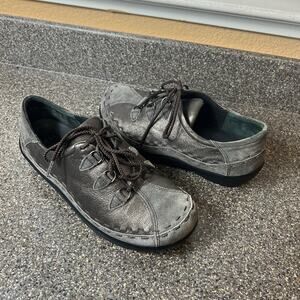 Ziera Shoes Womens EU 41 US 10.5 XW Comfort Metallic Brown Leather Casual LaceUp